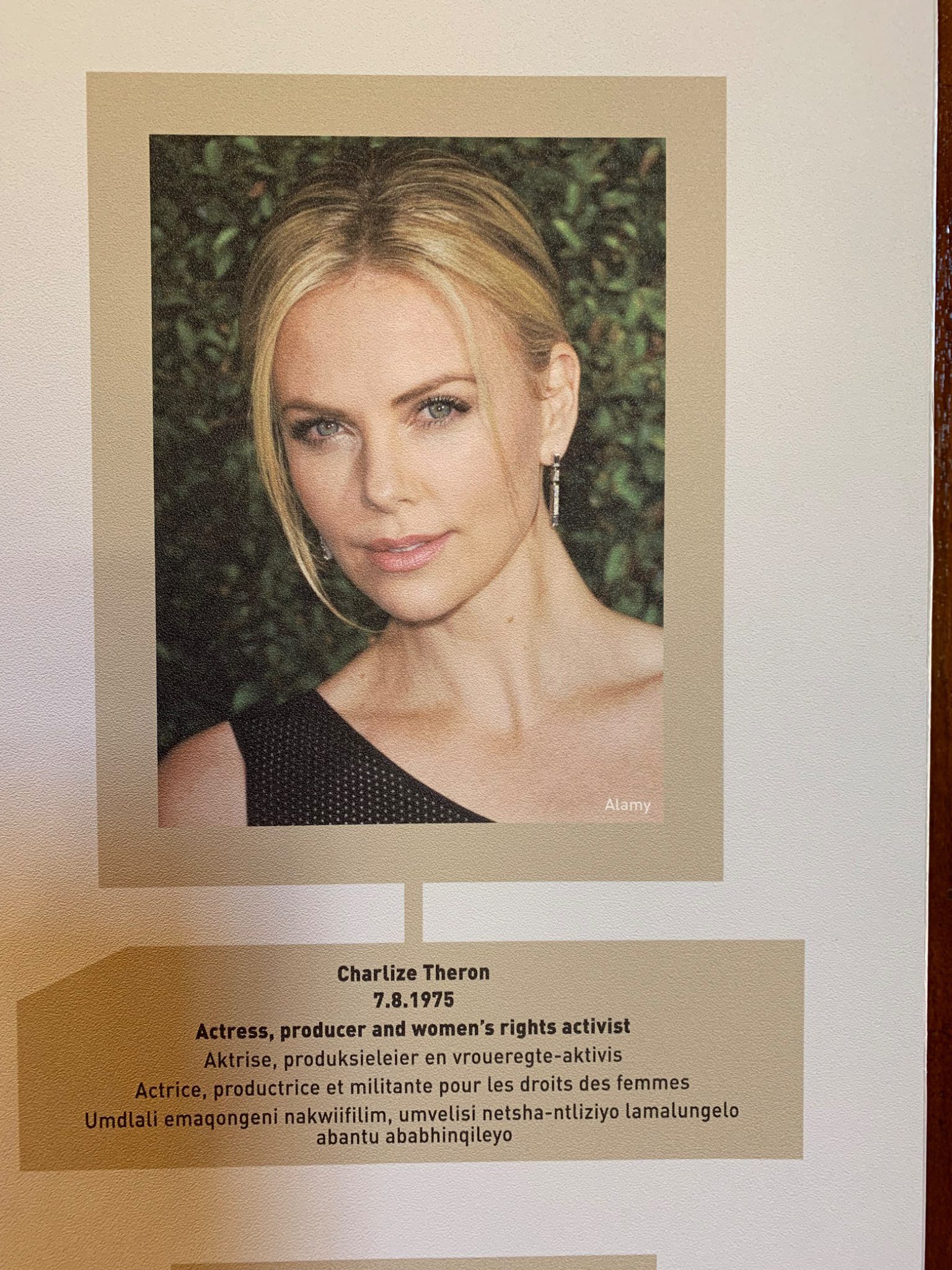 Huguenot descendant Charlize Theron